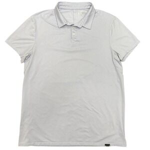 Barbell Apparel Polo Shirt Mens XL Light Blue Short Sleeve Athletic Performance